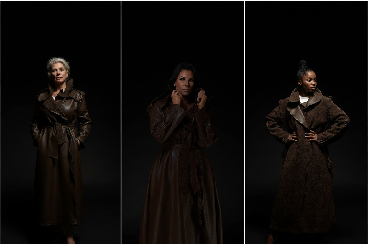 Brown Sugar - Triptych Pure Black